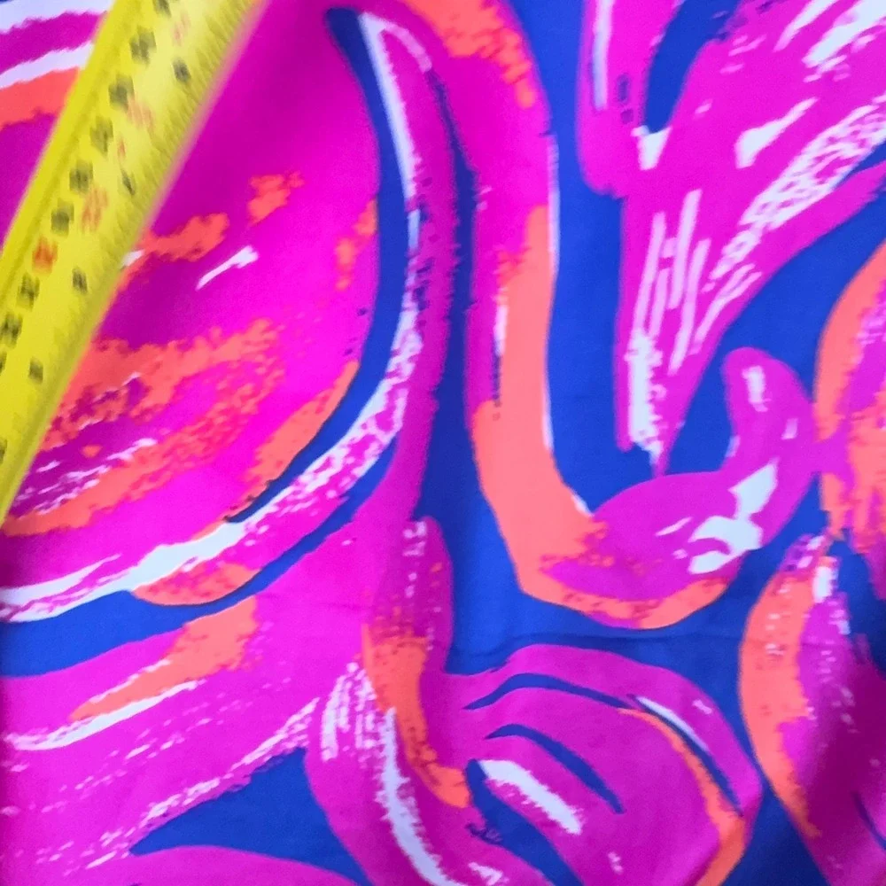 Lilly Pulitzer Silk Flamingo Print Shift Dress Pink Orange Navy Blue XS - Picture 5 of 8
